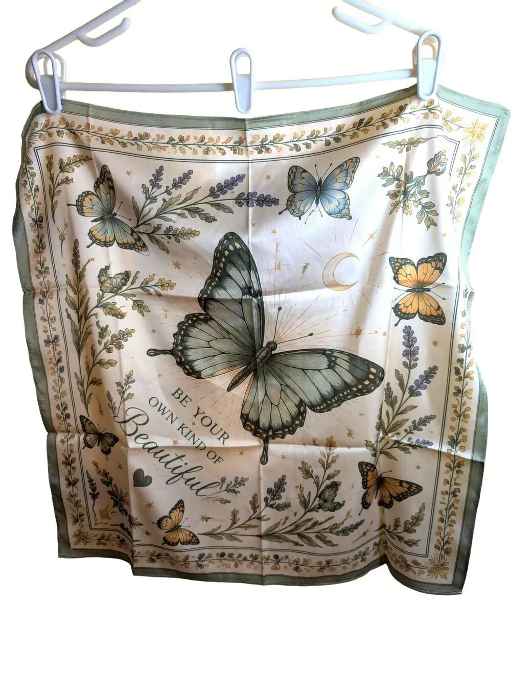 New Butterfly Floral Square Scarf 22x22